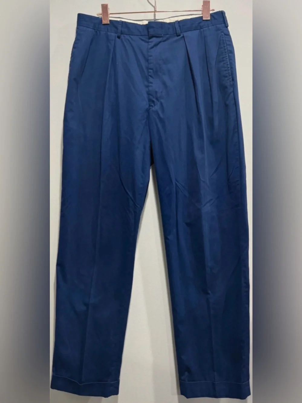 Vintage Polo Golf Ralph Lauren Pleated Chino Pants 34x32 High Rise Navy